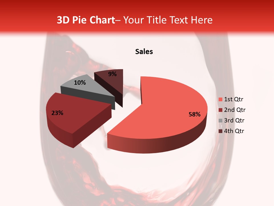 Red Wine Pouring Into Wine Glass PowerPoint Template
