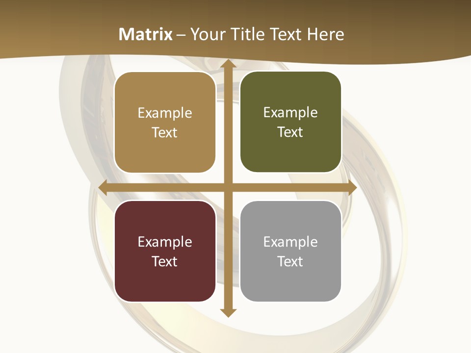 Two Wedding Ring On A Grey Background 3D PowerPoint Template