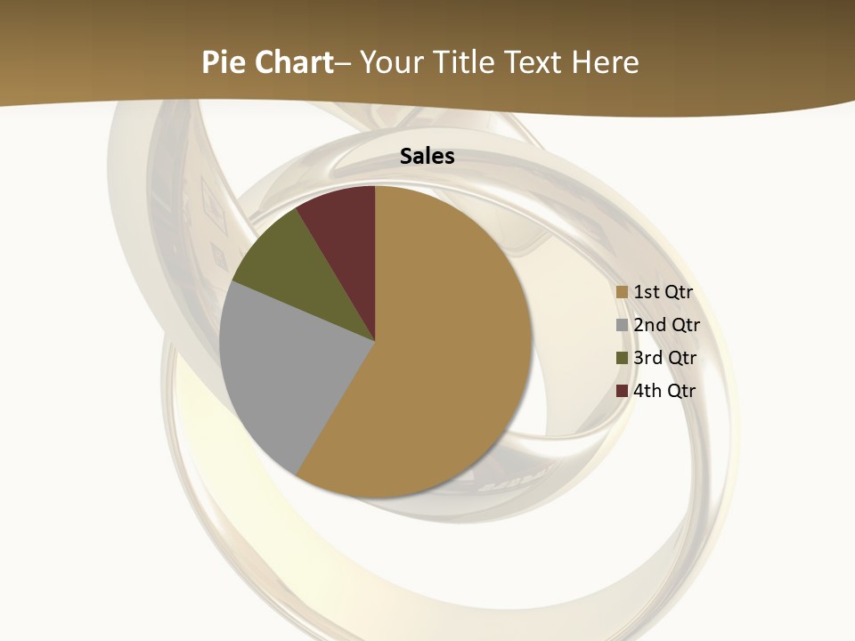 Two Wedding Ring On A Grey Background 3D PowerPoint Template