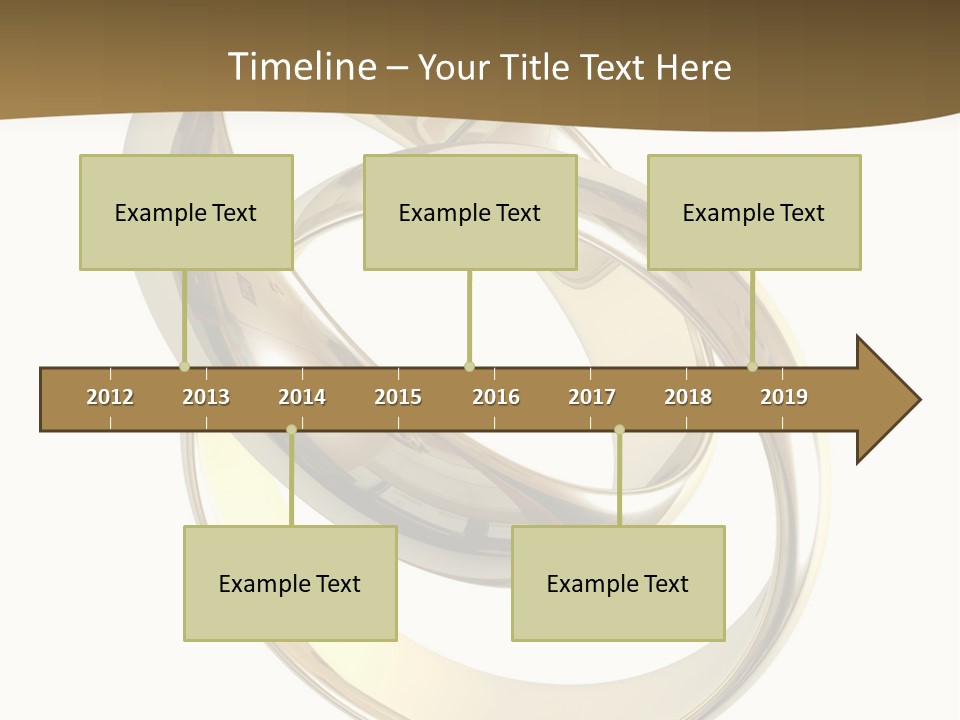 Two Wedding Ring On A Grey Background 3D PowerPoint Template