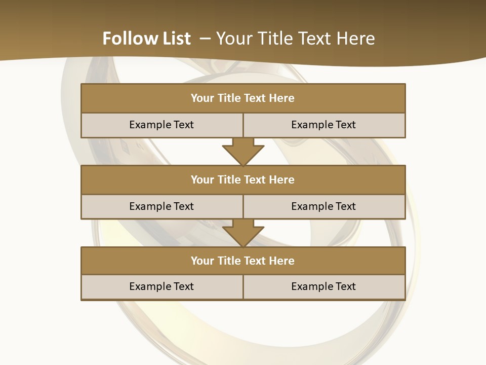 Two Wedding Ring On A Grey Background 3D PowerPoint Template