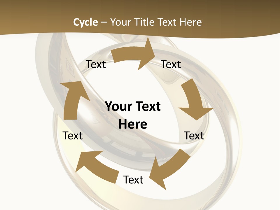 Two Wedding Ring On A Grey Background 3D PowerPoint Template