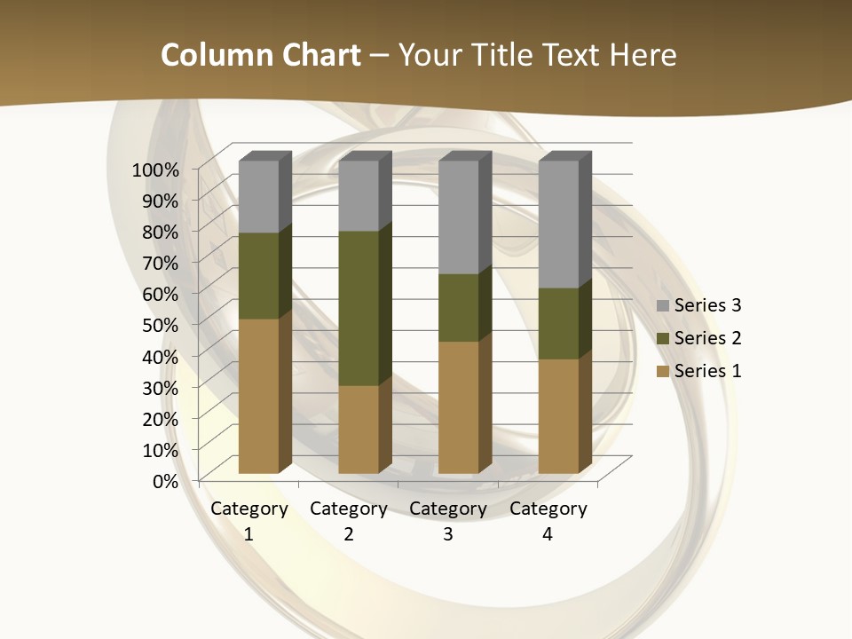 Two Wedding Ring On A Grey Background 3D PowerPoint Template