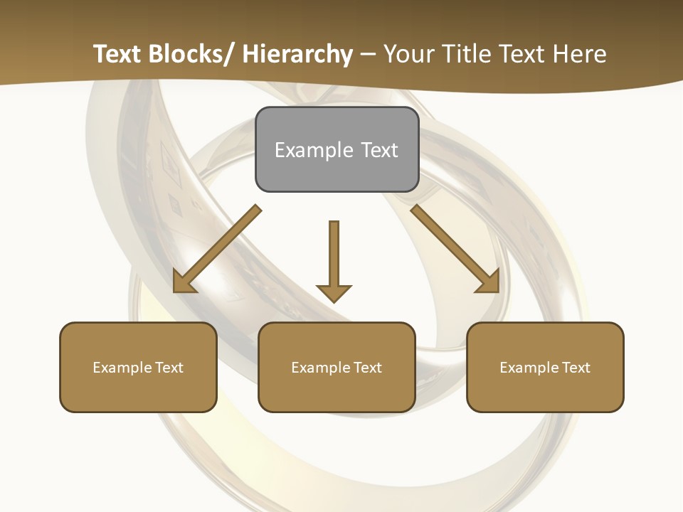 Two Wedding Ring On A Grey Background 3D PowerPoint Template