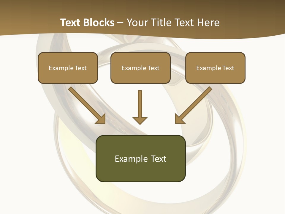 Two Wedding Ring On A Grey Background 3D PowerPoint Template