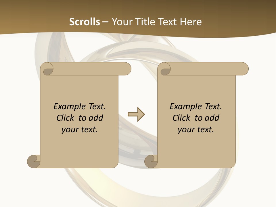 Two Wedding Ring On A Grey Background 3D PowerPoint Template