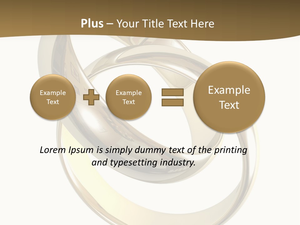 Two Wedding Ring On A Grey Background 3D PowerPoint Template