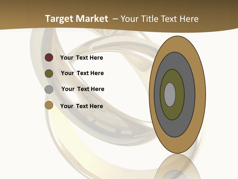 Two Wedding Ring On A Grey Background 3D PowerPoint Template