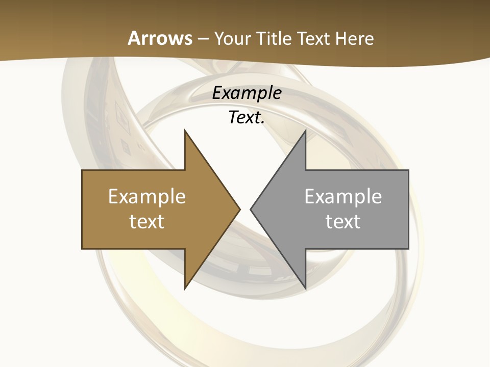 Two Wedding Ring On A Grey Background 3D PowerPoint Template