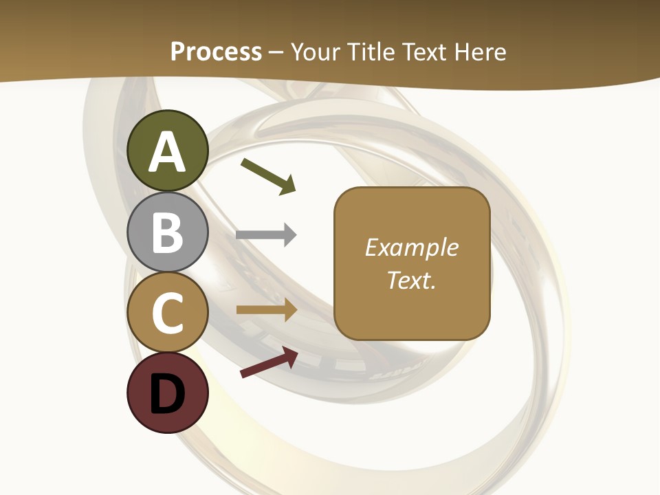 Two Wedding Ring On A Grey Background 3D PowerPoint Template