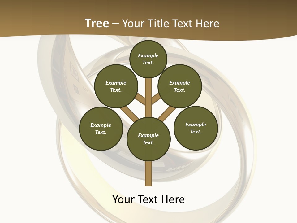 Two Wedding Ring On A Grey Background 3D PowerPoint Template