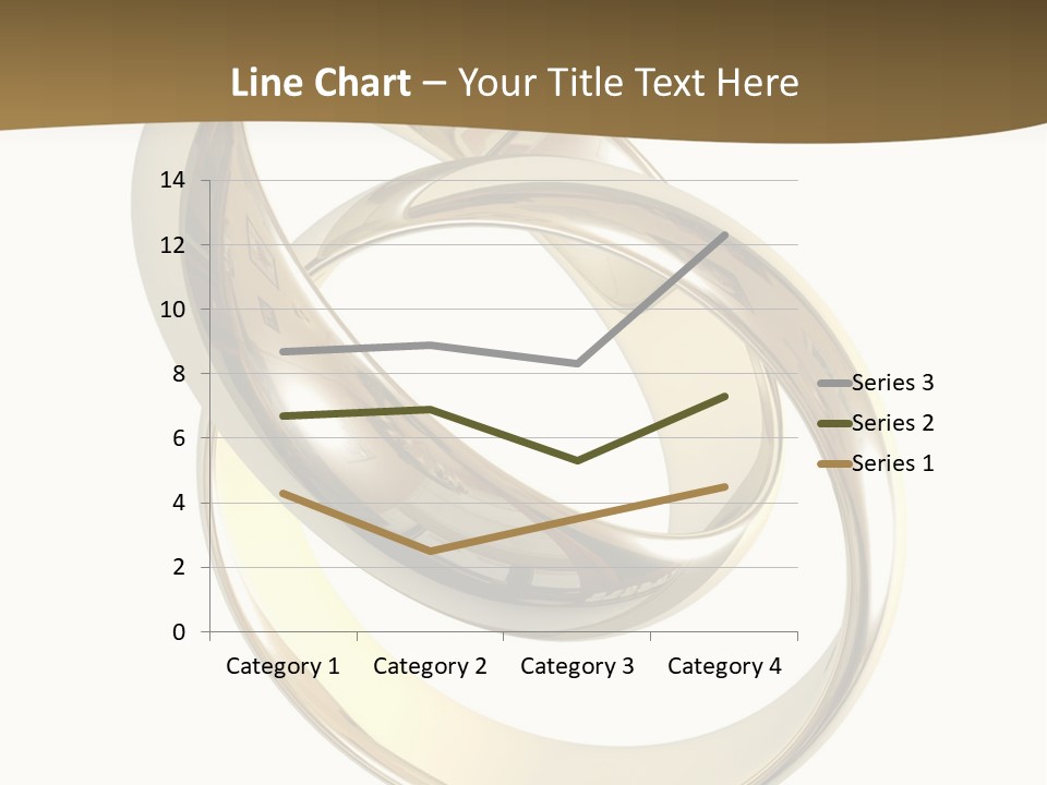 Two Wedding Ring On A Grey Background 3D PowerPoint Template