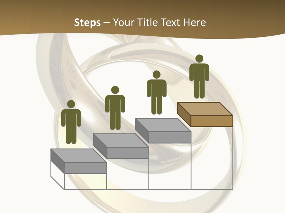 Two Wedding Ring On A Grey Background 3D PowerPoint Template