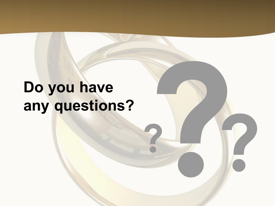 Two Wedding Ring On A Grey Background 3D PowerPoint Template