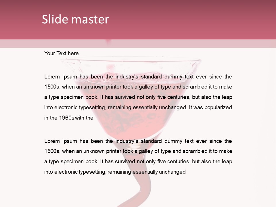 Liquid Pouring Into Glass PowerPoint Template