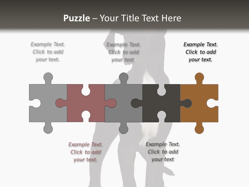 Great Dane In Front Of A White Background PowerPoint Template