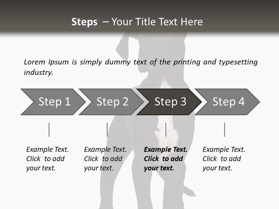 Great Dane In Front Of A White Background PowerPoint Template