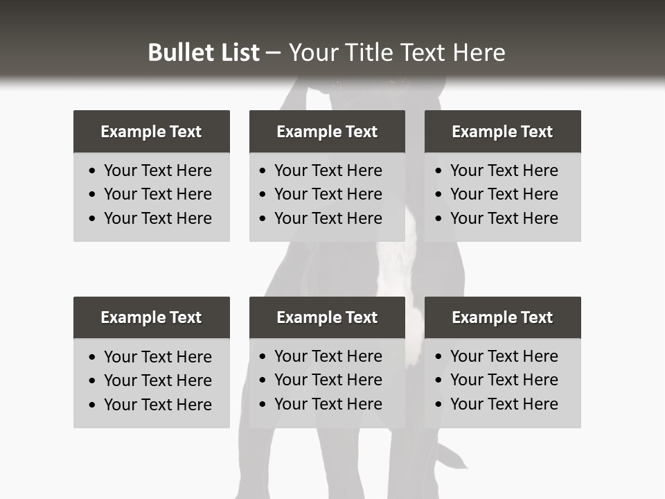 Great Dane In Front Of A White Background PowerPoint Template