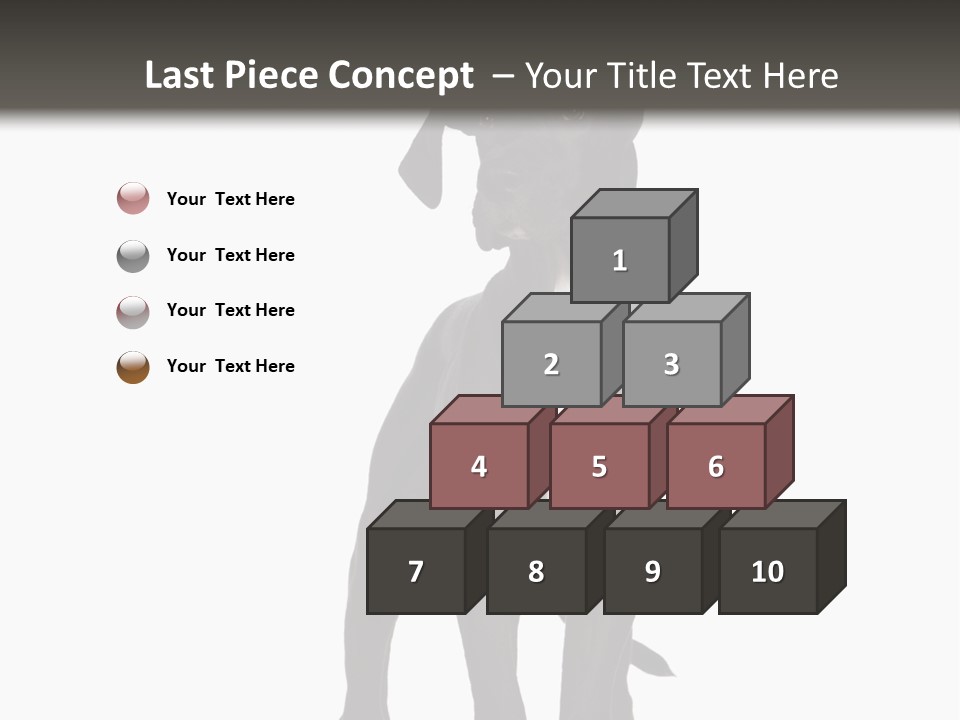 Great Dane In Front Of A White Background PowerPoint Template