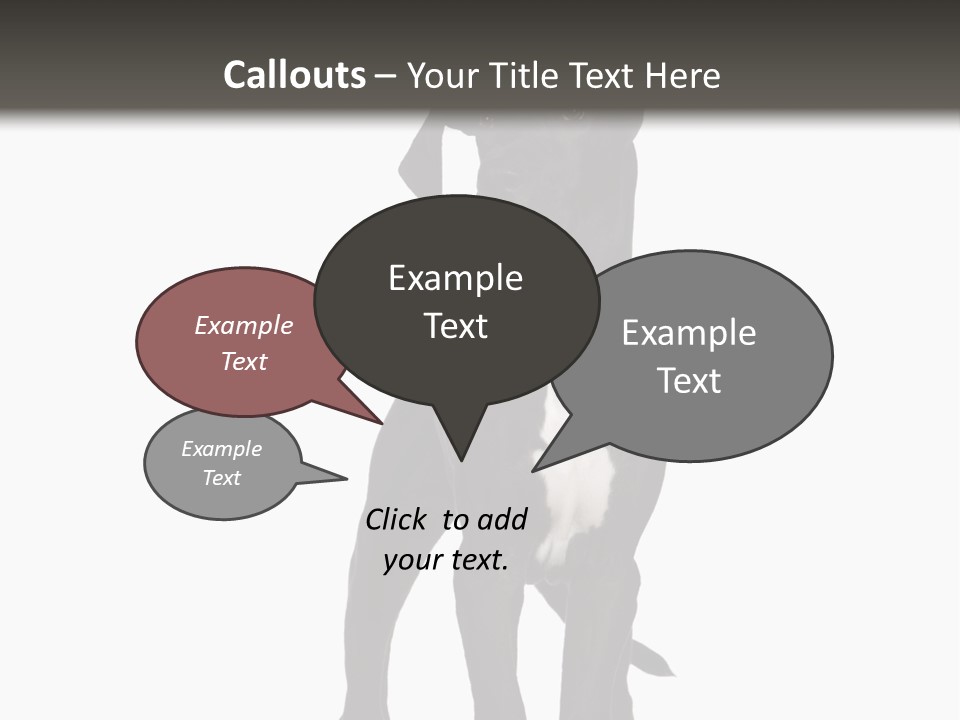 Great Dane In Front Of A White Background PowerPoint Template