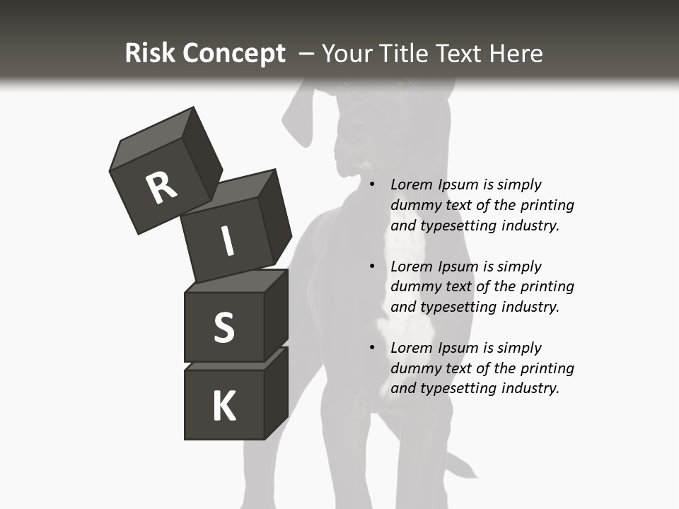 Great Dane In Front Of A White Background PowerPoint Template