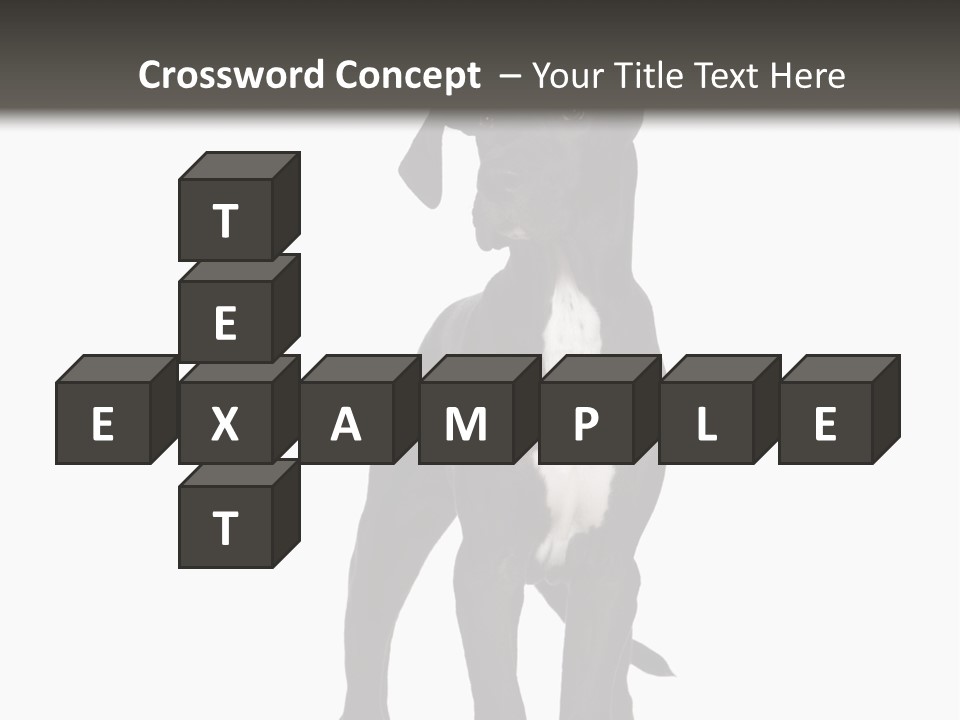 Great Dane In Front Of A White Background PowerPoint Template