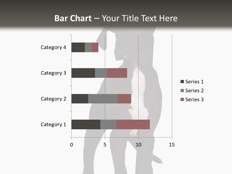 Great Dane In Front Of A White Background PowerPoint Template