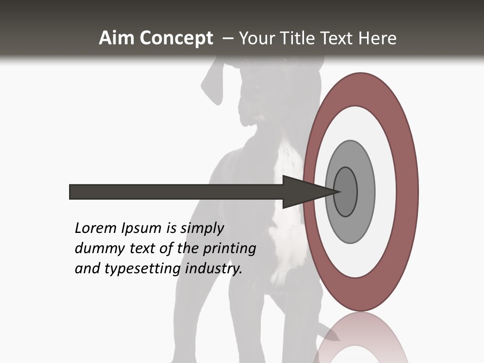 Great Dane In Front Of A White Background PowerPoint Template