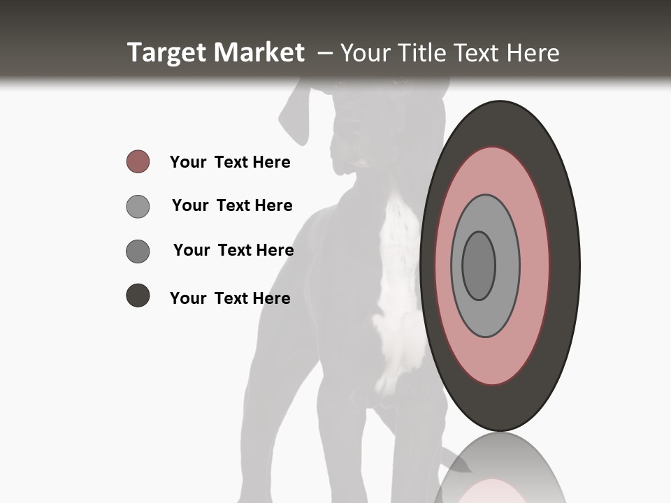 Great Dane In Front Of A White Background PowerPoint Template