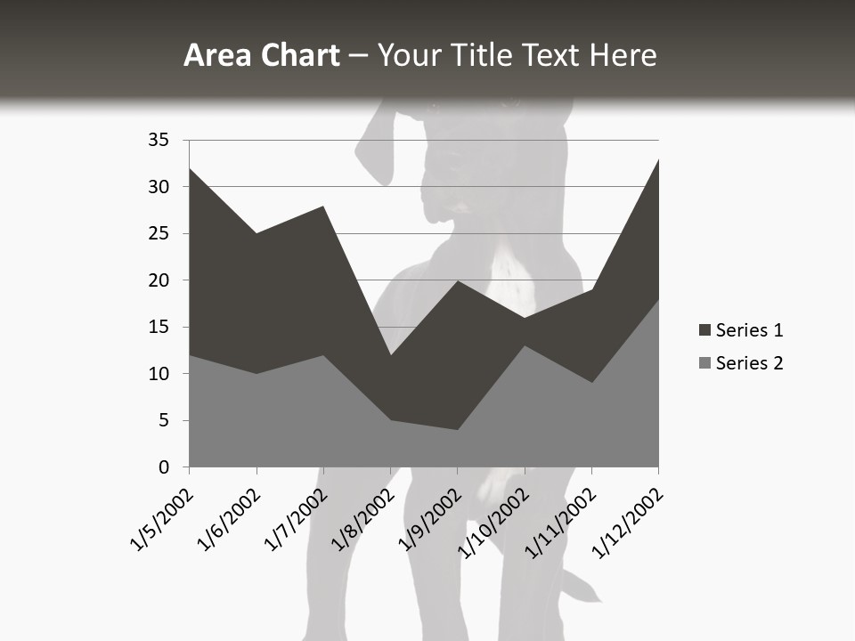 Great Dane In Front Of A White Background PowerPoint Template