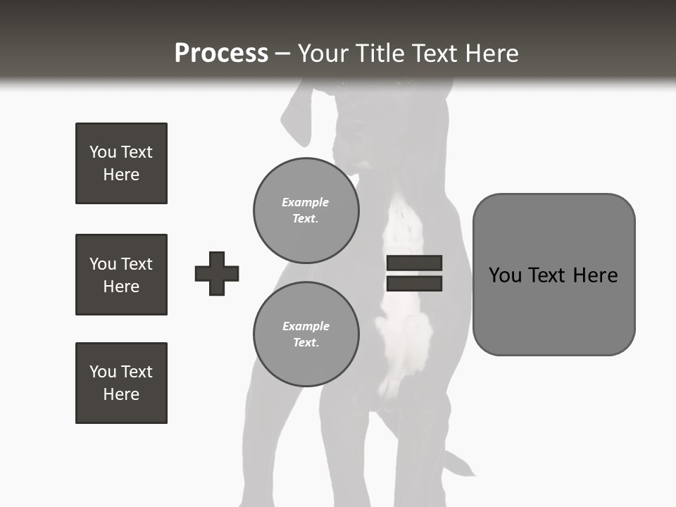 Great Dane In Front Of A White Background PowerPoint Template