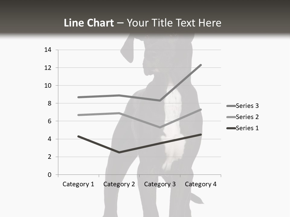 Great Dane In Front Of A White Background PowerPoint Template