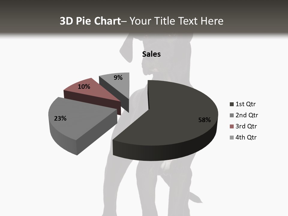 Great Dane In Front Of A White Background PowerPoint Template