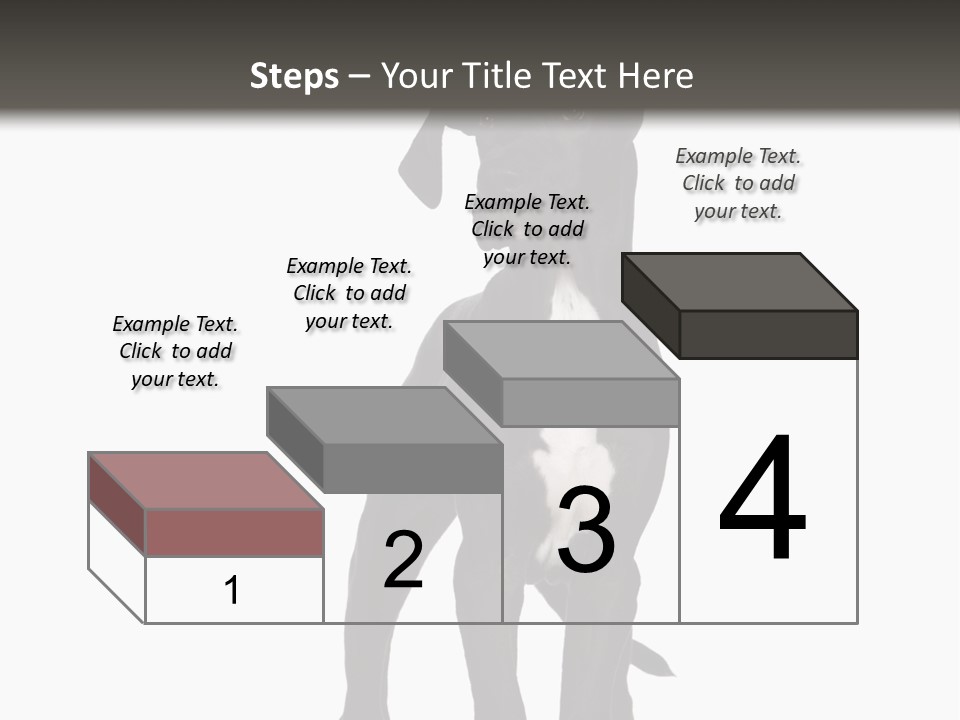 Great Dane In Front Of A White Background PowerPoint Template