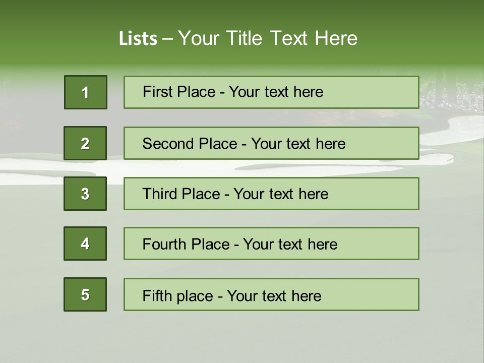 Masters. Fairway At Augusta PowerPoint Template