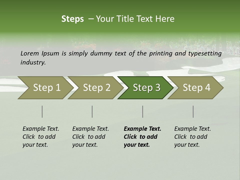 Masters. Fairway At Augusta PowerPoint Template