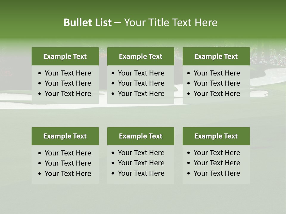 Masters. Fairway At Augusta PowerPoint Template