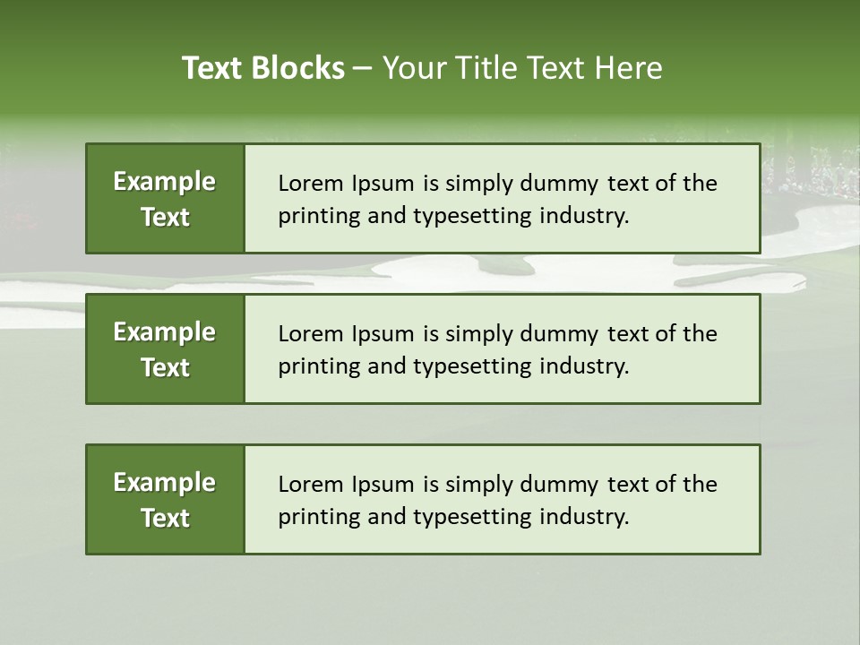 Masters. Fairway At Augusta PowerPoint Template
