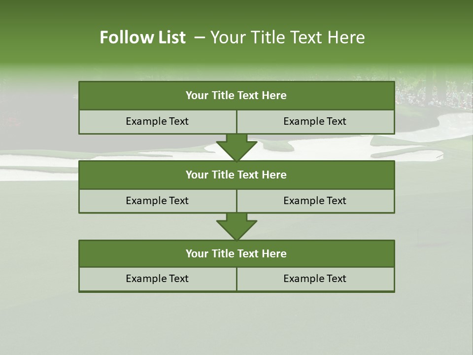 Masters. Fairway At Augusta PowerPoint Template