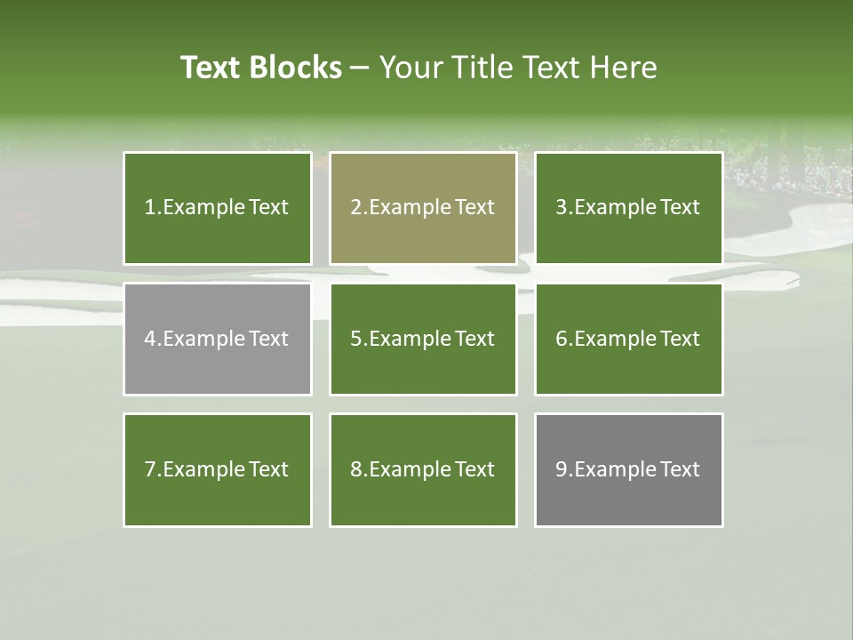 Masters. Fairway At Augusta PowerPoint Template