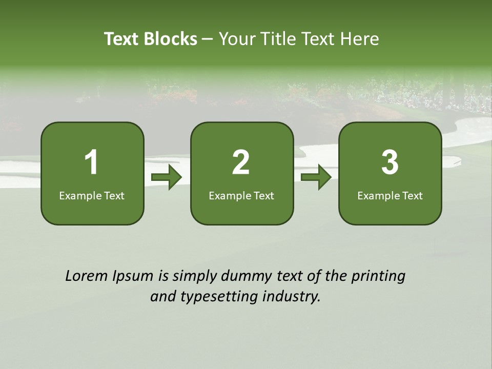 Masters. Fairway At Augusta PowerPoint Template