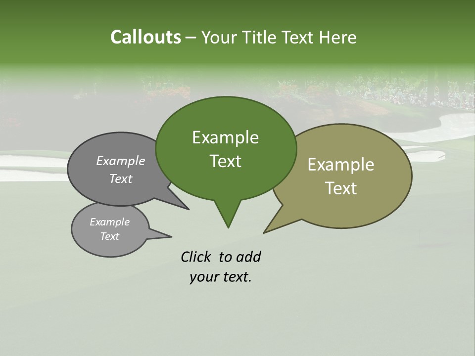 Masters. Fairway At Augusta PowerPoint Template