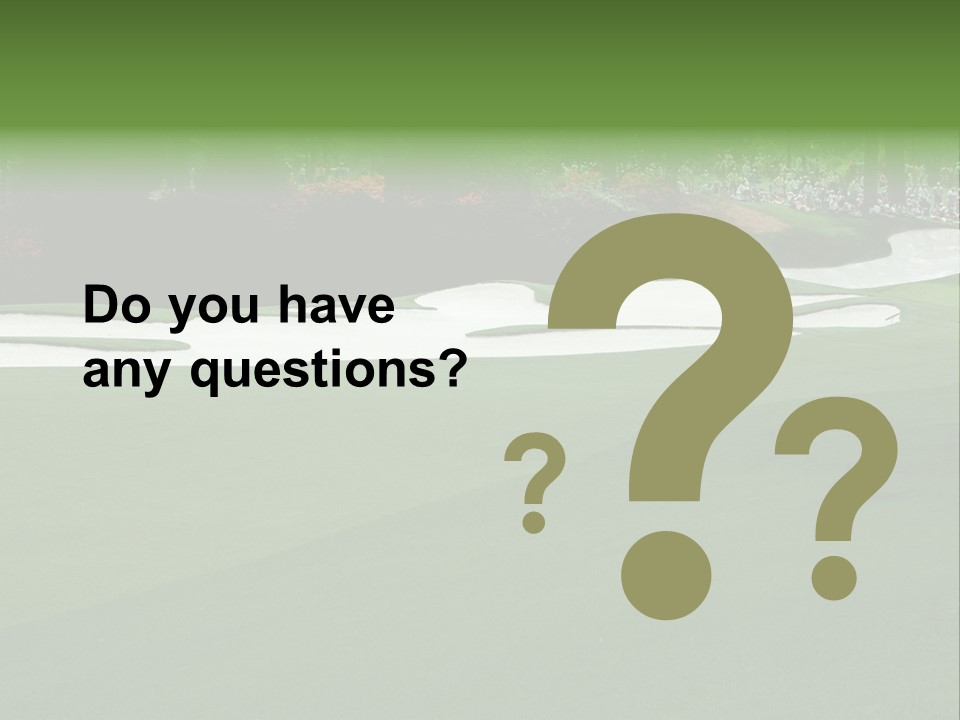 Masters. Fairway At Augusta PowerPoint Template