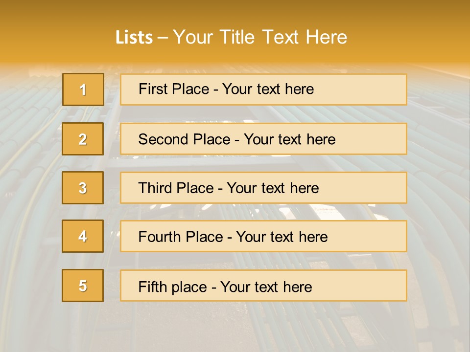 Cable Trays / Ladder PowerPoint Template