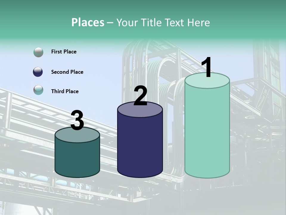 Cable Trays - Nice Archs And Factory Work PowerPoint Template