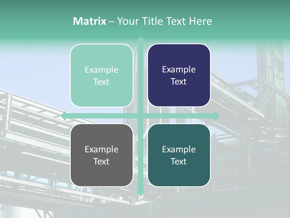 Cable Trays - Nice Archs And Factory Work PowerPoint Template