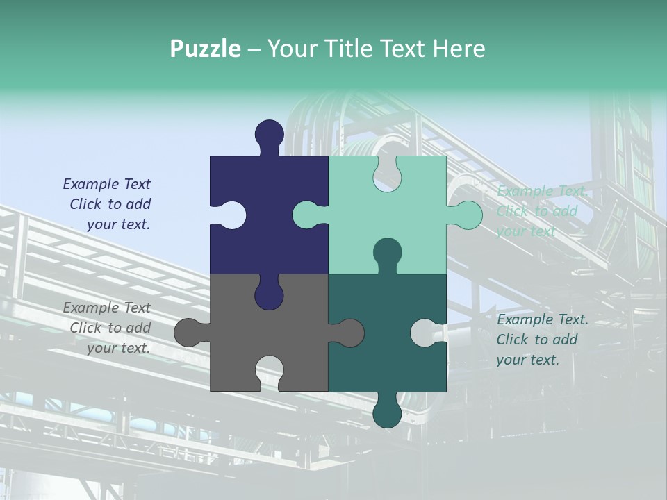 Cable Trays - Nice Archs And Factory Work PowerPoint Template