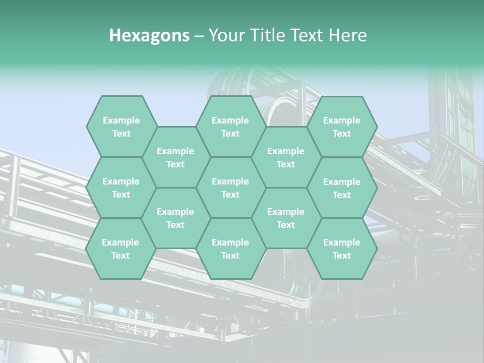Cable Trays - Nice Archs And Factory Work PowerPoint Template
