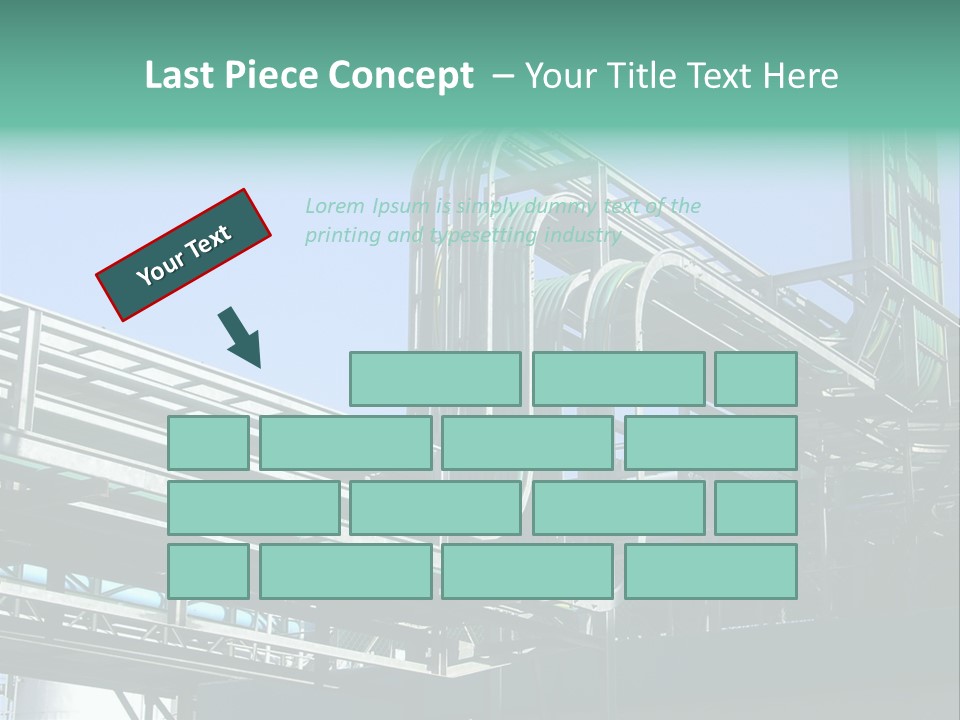 Cable Trays - Nice Archs And Factory Work PowerPoint Template