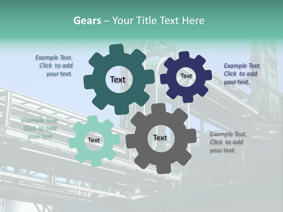 Cable Trays - Nice Archs And Factory Work PowerPoint Template